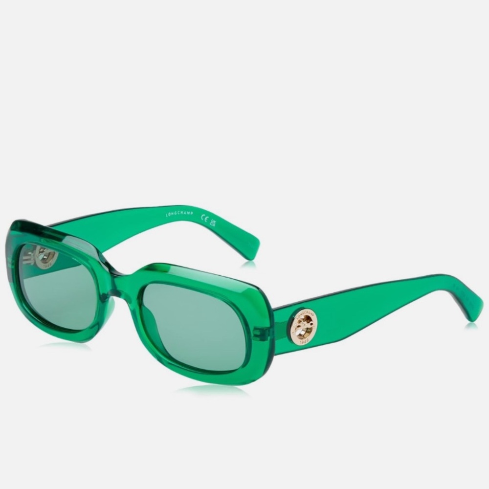 NWT Longchamp Clear Green Sunglasses. LO716S 303 Green Tinted Lenses. UVA/UVB